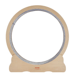 Wooden Cat Exercise Wheel, 43.3" Large Cat Treadmill Wheel for Indoor Cats, Cat Running Wheel with Detachable Carpet & Cat Teaser for Running/Walking/Training, Suitable for Most Cats Yellow