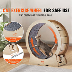 Cat Exercise Wheel Large Cat Treadmill Wheel for Indoor Cats 29.5 inch