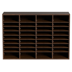 Literature Organizers, 36 Compartments Office Mailbox with Adjustable Shelves, Wood Literature Sorter 997x305x680 mm for Office, Home, Classroom, Mailrooms Organization, EPA Certified Brown