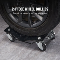 Car Dolly Wheel Tire Dolly 2 PCS Heavy Duty Skate Auto Repair Dolly 3000LB