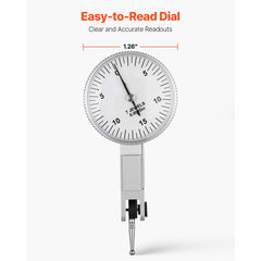 Dial Test Indicator with Universal Magnetic Base and Storage Case, 0.01 mm Accuracy, 0-0.76 mm Range, Micro Ball Handle for Narrow Area Measurement, Industrial Machining & Inspection
