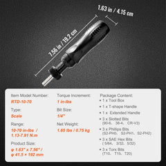 Adjustable Torque Screwdriver 1/4