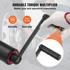 Torque Multiplier, Heavy Duty Torque Multiplier Wrench Set, 1 Inch Drive Lug Nut Wrench Torque Multiplier, 1:58 4800N.m Lug Nut Remover, with 4 Sockets and Storage Case for Truck Trailer RV