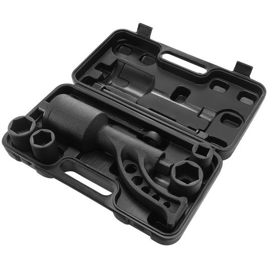 Torque Multiplier, Heavy Duty Torque Multiplier Wrench Set, 1 Inch Drive Lug Nut Wrench Torque Multiplier, 1:64 6800N.m Lug Nut Remover, with 4 Sockets and Storage Case for Truck Trailer RV