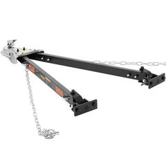 Tow Bar, 2495 kg Towing Capacity with Chains, Powder-Coating Alloy Steel Bumper-Mounted Universal Towing Bar, Coupler Fits 5cm Ball Hitch, 100 cm Opening Width, for RV Car Trailer Truck