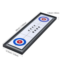 114cm Shuffleboard and Curling 2 in 1 Board Game Portable Tabletop Set