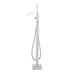 Freestanding Bathtub Faucet, Floor Mount, Freestanding Tub Filler, Shower Mixer Taps, Two Water Modes, 360° Swivel Spout, for Bathing & Showering Pet Bathing Cleaning Drains Toilet Flushing
