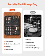 VEVOR Leather Working Tools Kit, 38 PCS Leather Craft Tools with Portable Canvas Storage Bag, Engraving Punching Sewing Stamping Cutting Tools, Ideal for Beginners DIY Enthusiasts and Professionals