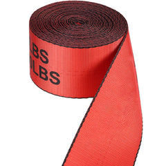 Winch Straps, 10.2 cm x 9.1 m, 2.7T Load Capacity, 8.2T Breaking Strength, Truck Straps with Flat Hook, Flatbed Tie Downs Cargo Control for Trailers, Farms, Rescues, Tree Saver, Red (10 Pack)