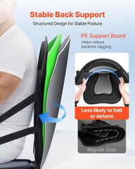 Kayak Seat, 1 Pack 12 mm Thick, Universal Paddle Board Seat with Back Support, Sit-on-Top Soft Padded Cushion with Storage Bag & Adjustable Straps for SUP, Canoe, Fishing Boat, Inflatable Kayak