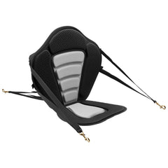 Kayak Seat, 1 Pack 12 mm Thick, Universal Paddle Board Seat with Back Support, Sit-on-Top Soft Padded Cushion with Storage Bag & Adjustable Straps for SUP, Canoe, Fishing Boat, Inflatable Kayak