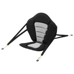Kayak Seat, 1 Pack 12 mm Thick, Universal Paddle Board Seat with Back Support, Sit-on-Top Soft Padded Cushion with Storage Bag & Adjustable Straps for SUP, Canoe, Fishing Boat, Inflatable Kayak