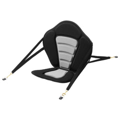 Kayak Seat, 1 Pack 12 mm Thick, Universal Paddle Board Seat with Back Support, Sit-on-Top Soft Padded Cushion with Storage Bag & Adjustable Straps for SUP, Canoe, Fishing Boat, Inflatable Kayak