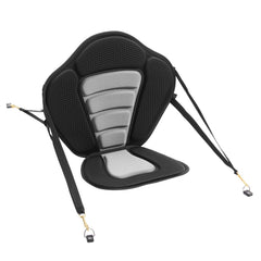 Kayak Seat, 1 Pack 12 mm Thick, Universal Paddle Board Seat with Back Support, Sit-on-Top Soft Padded Cushion with Storage Bag & Adjustable Straps for SUP, Canoe, Fishing Boat, Inflatable Kayak
