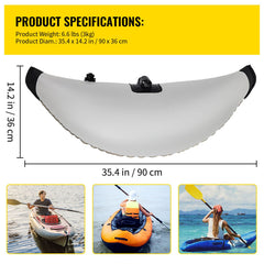 Kayak Outrigger Stabilizer Inflatable Outrigger Float 2PCS PVC w/ Arms Rod
