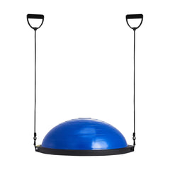 Half Exercise Ball Trainer, 26 inch Balance Ball Trainer, 1500lbs Capacity Stability Ball, Yoga Ball with Resistance Bands & Foot Pump, Strength Fitness Ball for Home Gym Full Body Workout, Blue