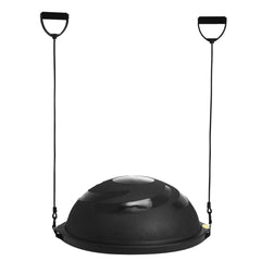 Half Exercise Ball Trainer, 26 inch Balance Ball Trainer, 1500lbs Capacity Stability Ball, Yoga Ball with Resistance Bands & Foot Pump, Strength Fitness Ball for Home Gym Full Body Workout Black