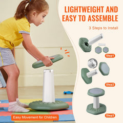 Kids Wobble Chair Active Chair with Sponge Cushion, Wobble Stool Improves Focus, Posture and Calm Children, Ideal for Schools and Preschools, Age 3-7, Green
