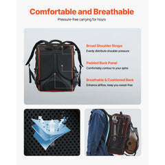 33L Welding Backpack 600D Polyester Welder Backpack for Tools and Helmet