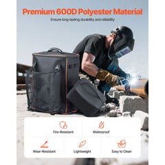 33L Welding Backpack 600D Polyester Welder Backpack for Tools and Helmet