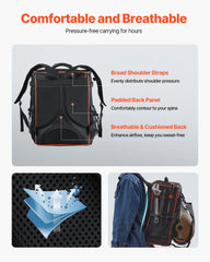 33L Welding Backpack 600D Polyester Welder Backpack for Tools and Helmet