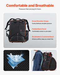 35.6L Welding Backpack 600D Polyester Welder Backpack for Tools and Helmet