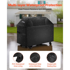 52 inch Grill Cover Heavy Duty BBQ Gas Grill Cover Outdoor Waterproof