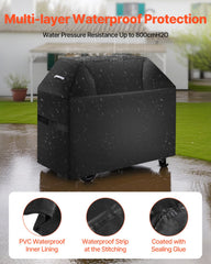 58 inch Grill Cover Heavy Duty BBQ Gas Grill Cover Outdoor Waterproof