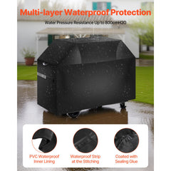 65 inch Grill Cover Heavy Duty BBQ Gas Grill Cover Outdoor Waterproof
