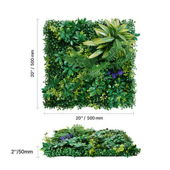 Artificial Grass Wall Panels, 12 PCS 20 x 20 inch, 3D Combination Greenery Boxwood Panel for Indoor Outdoor Green Decor & Ivy Fence Covering, Privacy Backdrop Wall Hedge Screen for Garden