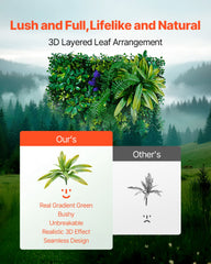 Artificial Grass Wall Panels, 12 PCS 20 x 20 inch, 3D Combination Greenery Boxwood Panel for Indoor Outdoor Green Decor & Ivy Fence Covering, Privacy Backdrop Wall Hedge Screen for Garden