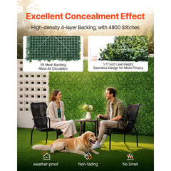 Artificial Grass Wall Panels, 40 x 120 inch, Milan Grass Greenery Boxwood Panel for Indoor Outdoor Green Decor & Ivy Fence Covering, Privacy Backdrop Wall Hedge Screen for Garden