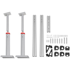 Truck Rack, 363lbs Capacity, 19-34in Adjustable Height, Aluminum Ladder Rack for Truck with 8 Non-Drilling C-clamps, Heavy Duty Truck Bed Rack Two-Bar Set for Kayak, Surfboard, Lumber, Ladder