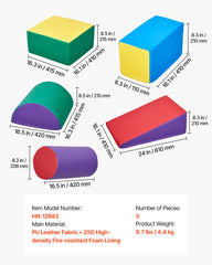 Climbing Toys 5 Piece Foam Climbing Blocks for Toddlers and Preschoolers