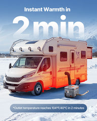 Diesel Heater, 8KW, DC 12V/24V, All in One Portable Diesel Air Heater with Bluetooth APP Control, Remote Control and LCD Screen, 5 L Fuel Tank for Trucks, Vans, RVs, Campers, and Garages