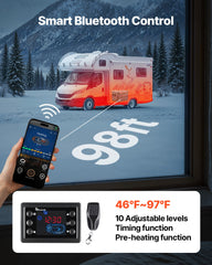 Diesel Heater, 8KW, DC 12V/24V, All in One Portable Diesel Air Heater with Bluetooth APP Control, Remote Control and LCD Screen, 5 L Fuel Tank for Trucks, Vans, RVs, Campers, and Garages