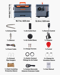 Diesel Heater, 8KW, DC 12V/24V, All in One Portable Diesel Air Heater with Bluetooth APP Control, Remote Control and LCD Screen, 5 L Fuel Tank for Trucks, Vans, RVs, Campers, and Garages