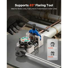 Professional Brake Line Flaring Tool, 45 Degree Double Flare Bubble Flare Tool Kit for 4.76mm, 6.35mm, 7.94mm, 9.52mm Copper Aluminum Thin Steel Tubes