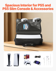 PS5 Carrying Case Travel Bag for Playstation 5 PS5 Slim Waterproof Nylon
