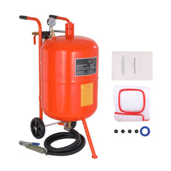 20 Gallon Sand Blaster, 60-110 PSI High Pressure Sandblaster, Portable Abrasive Blasting Tank, Air Sand Blasting Kit with 4 Ceramic Nozzles and Oil-Water Separator for Paint, Stain, Rust Removal