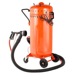 28 Gallon Vacuum Sand Blaster, Dustless Sandblaster with Built-in 1200W Vacuum System for Dust Control and Abrasive Recycle, 60-110 PSI Heavy Duty Abrasive Blasting Machine