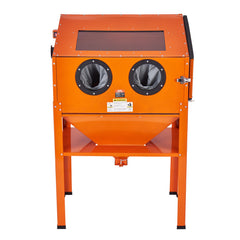 60 Gallon Sand Blasting Cabinet with Stand with Blasting Gun & 4 Nozzles
