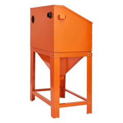 90 Gallon Sandblasting Cabinet with 1.8 Gallon Dust Collection System, 40-120PSI Sand Blasting Cabinet with Stand, Heavy Duty Sand Blaster with Blasting Gun & 4 Nozzles for Paint, Rust Removal