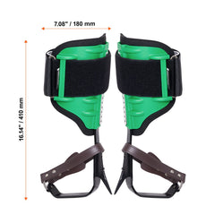 Tree Climbing Spikes, 1 Pair Alloy Steel Climbing Spurs, 350lbs Load Capacity Tree Climbing Gear with Straps and Spike Protectors, Arborist Equipment for Climbers, Hunting, Fruit Picking, Green