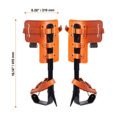 Tree Climbing Spikes Set, 1 Pair Alloy Steel Climbing Spurs with Safety Rope and Safety Harness, 350lbs Load Capacity Tree Climbing Gear, Arborist Equipment for Climbers, Fruit Picking, Orange