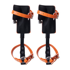 Tree Climbing Spikes Set, 1 Pair Alloy Steel Climbing Spurs with Safety Rope and Safety Harness, 350lbs Load Capacity Tree Climbing Gear, Arborist Equipment for Climbers, Fruit Picking, Orange