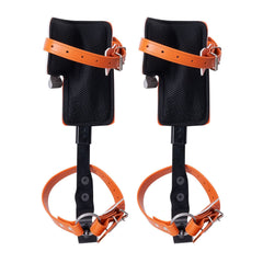 Tree Climbing Spikes Set, 1 Pair Alloy Steel Climbing Spurs with Safety Rope and Safety Harness, 350lbs Load Capacity Tree Climbing Gear, Arborist Equipment for Climbers, Fruit Picking, Orange