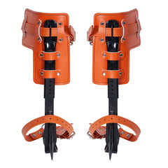 Tree Climbing Spikes Set, 1 Pair Alloy Steel Climbing Spurs with Safety Rope and Safety Harness, 350lbs Load Capacity Tree Climbing Gear, Arborist Equipment for Climbers, Fruit Picking, Orange