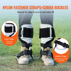 Tree Climbing Spikes, 1 Pair Aluminum Climbing Spurs, 350lbs Load Capacity Tree Climbing Gear with Straps and Spike Protectors, Arborist Equipment for Climbers, Hunting, Fruit Picking, White