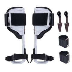 Tree Climbing Spikes, 1 Pair Aluminum Climbing Spurs, 350lbs Load Capacity Tree Climbing Gear with Straps and Spike Protectors, Arborist Equipment for Climbers, Hunting, Fruit Picking, White